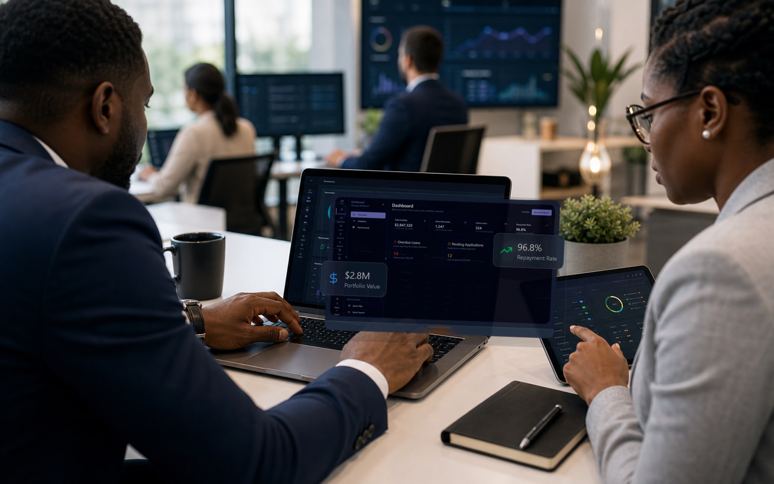LendPro Suite product interface shown in a real work setting